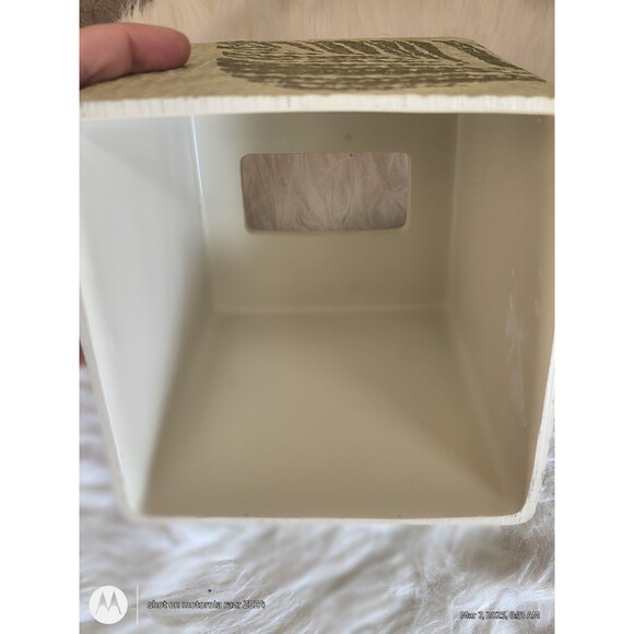 Tommy Bahama Home Montauk Drifter Green Tissue Box Cover Palm Leaf 6.5” X 5.5” - Picture 9 of 14